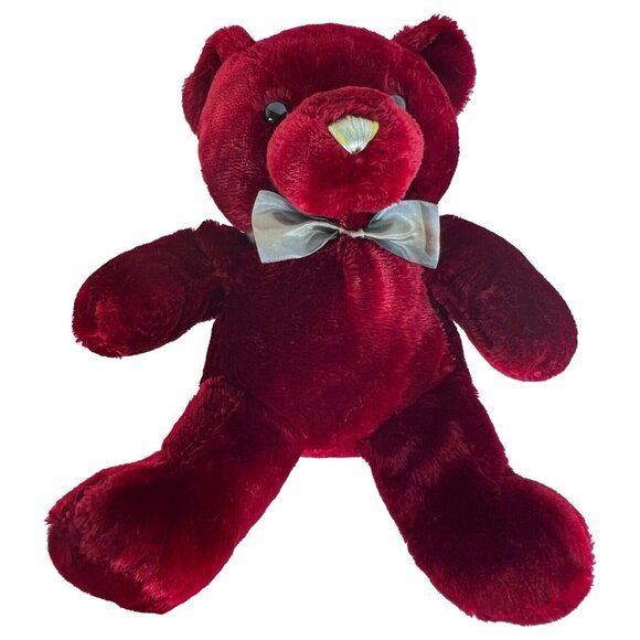 Dan Dee Collectors Choice Plush Teddy Bear Burgundy 13" Bow Tie Stuffed Animal - Picture 6 of 7